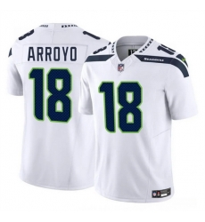 Youth Seattle Seahawks 18 Elijah Arroyo White 2025 Draft F U S E  Vapor Limited Stitched Football Jersey