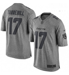 Mens Nike Miami Dolphins 17 Ryan Tannehill Limited Gray Gridiron NFL Jersey Mens Nike Miami Dolphins 17 Ryan Tannehill Limited Gray Gridiron NFL Jersey