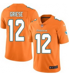 Nike Dolphins #12 Bob Griese Orange Mens Stitched NFL Limited Rush Jersey Nike Dolphins #12 Bob Griese Orange Mens Stitched NFL Limited Rush Jersey