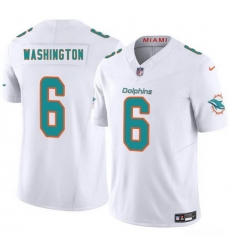 Youth Miami Dolphins 6 Malik Washington White 2025 F U S E Vapor Limited Stitched Football Jersey Youth Miami Dolphins 6 Malik Washington White 2025 F U S E Vapor Limited Stitched Football Jersey