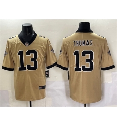 Men New Orleans Saints 13 Michael Thomas Gold Alternate Vapor Limited Stitched Football Jersey Men New Orleans Saints 13 Michael Thomas Gold Alternate Vapor Limited Stitched Football Jersey