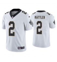 Men New Orleans Saints 2 Spencer Rattler White 2025 Vapor Limited Stitched Football Jersey
