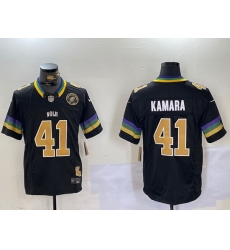 Men New Orleans Saints 41 Alvin Kamara Black 2024 F U S E Vapor Limited Stitched Jersey 3 Men New Orleans Saints 41 Alvin Kamara Black 2024 F U S E Vapor Limited Stitched Jersey 3