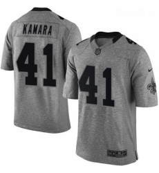 Mens Nike New Orleans Saints 41 Alvin Kamara Limited Gray Gridiron NFL Jersey Mens Nike New Orleans Saints 41 Alvin Kamara Limited Gray Gridiron NFL Jersey