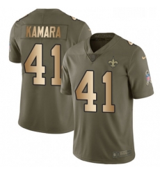 Mens Nike New Orleans Saints 41 Alvin Kamara Limited OliveGold 2017 Salute to Service NFL Jersey Mens Nike New Orleans Saints 41 Alvin Kamara Limited OliveGold 2017 Salute to Service NFL Jersey