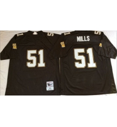 Mitchell&Ness Saints 51 Sam Mills Black Throwback Stitched NFL Jersey Mitchell&Ness Saints 51 Sam Mills Black Throwback Stitched NFL Jersey