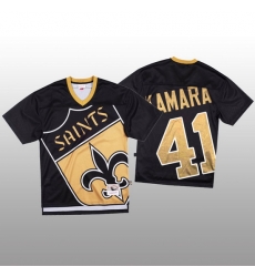 NFL New Orleans Saints 41 Alvin Kamara Black Men Mitchell 26 Nell Big Face Fashion Limited NFL Jersey NFL New Orleans Saints 41 Alvin Kamara Black Men Mitchell 26 Nell Big Face Fashion Limited NFL Jersey