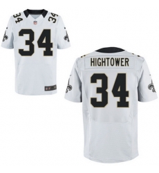 New Orleans Saints #34 Tim Hightower White Elite Jersey New Orleans Saints #34 Tim Hightower White Elite Jersey