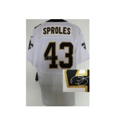 Nike New Orleans Saints 43 Darren Sproles White Elite Signed NFL Jersey Nike New Orleans Saints 43 Darren Sproles White Elite Signed NFL Jersey