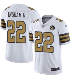 Nike Saints 22 Mark Ingram II White With Tom Benson Patch Color Rush Limited Jersey Nike Saints 22 Mark Ingram II White With Tom Benson Patch Color Rush Limited Jersey