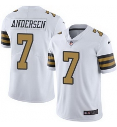 Nike Saints #7 Morten Andersen White Mens Stitched NFL Limited Rush Jersey Nike Saints #7 Morten Andersen White Mens Stitched NFL Limited Rush Jersey