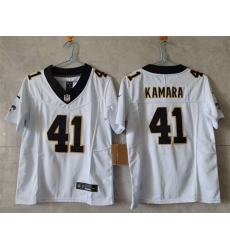 Youth New Orleans Saints 41 Alvin Kamara White 2025 F U S E Vapor Limited Stitched Football Jersey Youth New Orleans Saints 41 Alvin Kamara White 2025 F U S E Vapor Limited Stitched Football Jersey