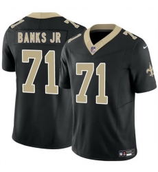 Youth New Orleans Saints 71 Kelvin Banks Jr Black 2025 Draft F U S E Vapor Limited Stitched Football Jersey
