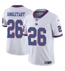 Men New York Giants 26 Devin Singletary White Color Rush Limited Stitched Jersey Men New York Giants 26 Devin Singletary White Color Rush Limited Stitched Jersey