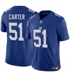 Men New York Giants 51 Abdul Carter Blue 2025 Draft F U S E  Vapor Untouchable Limited Stitched Jersey