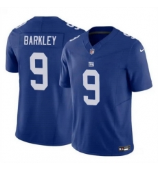 Men New York Giants 9 Matt Barkley Blue 2023 F U S E  Vapor Untouchable Limited Stitched Jersey