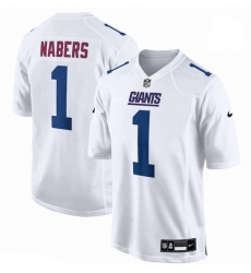 Men New York Giants Malik Nabers #1 Nike Tundra White Fashion Jersey Men New York Giants Malik Nabers #1 Nike Tundra White Fashion Jersey