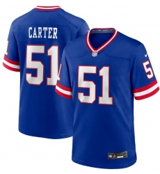 Men Nike Abdul Carter Royal New York Giants #51 Blue Rush Stitched NFL Jersey