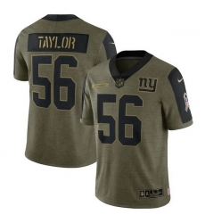 Men's New York Giants Lawrence Taylor Nike Olive 2021 Salute To Service Retired Player Limited Jersey Men's New York Giants Lawrence Taylor Nike Olive 2021 Salute To Service Retired Player Limited Jersey
