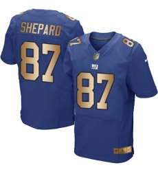 Mens Nike New York Giants 87 Sterling Shepard Elite BlueGold Team Color NFL Jersey Mens Nike New York Giants 87 Sterling Shepard Elite BlueGold Team Color NFL Jersey