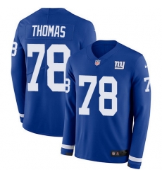 Nike Giants 78 Andrew Thomas Royal Blue Team Color Men Stitched NFL Limited Therma Long Sleeve Jersey Nike Giants 78 Andrew Thomas Royal Blue Team Color Men Stitched NFL Limited Therma Long Sleeve Jersey