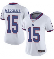Nike Giants #15 Brandon Marshall White Womens Stitched NFL Limited Rush Jersey Nike Giants #15 Brandon Marshall White Womens Stitched NFL Limited Rush Jersey