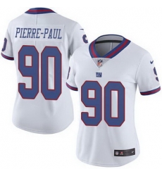 Nike Giants #90 Jason Pierre Paul White Womens Stitched NFL Limited Rush Jersey Nike Giants #90 Jason Pierre Paul White Womens Stitched NFL Limited Rush Jersey