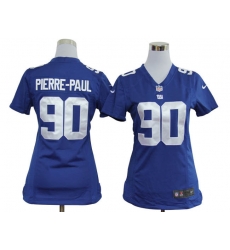 Women Nike New York Giants 90 Pierre-Paul Blue Nike NFL Jerseys Women Nike New York Giants 90 Pierre-Paul Blue Nike NFL Jerseys