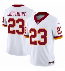 Men Washington Commanders 23 Marshon Lattimore White 2025 FUSE Throwback Vapor Limited Football Stitched Jersey Men Washington Commanders 23 Marshon Lattimore White 2025 FUSE Throwback Vapor Limited Football Stitched Jersey