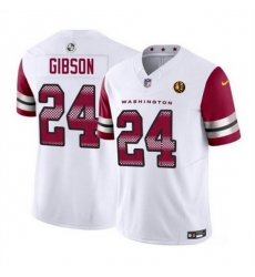 Men Washington Commanders 24 Antonio Gibson White 2023 F U S E With John Madden Patch Vapor Limited Stitched Football Jersey Men Washington Commanders 24 Antonio Gibson White 2023 F U S E With John Madden Patch Vapor Limited Stitched Football Jersey