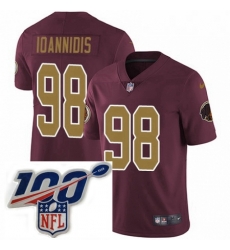 Mens Nike Washington Redskins 98 Matt Ioannidis Burgundy Red Gold Number Alternate 80TH Anniversary Vapor Untouchable Limited Stitched 100th anniversary Ne Mens Nike Washington Redskins 98 Matt Ioannidis Burgundy Red Gold Number Alternate 80TH Anniversary Vapor Untouchable Limited Stitched 100th anniversary Ne