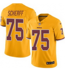 Nike Redskins #75 Brandon Scherff Gold Mens Stitched NFL Limited Rush Jersey Nike Redskins #75 Brandon Scherff Gold Mens Stitched NFL Limited Rush Jersey