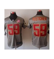 Nike Washington Redskins 59 London Fletcher Grey Elite Shadow 80TH P-atch NFL Jersey Nike Washington Redskins 59 London Fletcher Grey Elite Shadow 80TH P-atch NFL Jersey