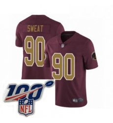 Youth Washington Redskins 90 Montez Sweat Burgundy Red Gold Number Alternate 80TH Anniversary Vapor Untouchable Limited Stitched 100th anniversary Neck Pat Youth Washington Redskins 90 Montez Sweat Burgundy Red Gold Number Alternate 80TH Anniversary Vapor Untouchable Limited Stitched 100th anniversary Neck Pat