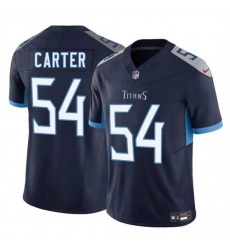 Men Tennessee Titans 54 Lorenzo Carter Navy 2025 F U S E  Vapor Limited Stitched Football Jersey