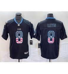 Men Tennessee Titans 8 Will Levis Black 2018 USA Flag Color Rush Limited Stitched Jersey Men Tennessee Titans 8 Will Levis Black 2018 USA Flag Color Rush Limited Stitched Jersey