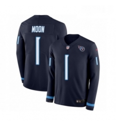 Mens Nike Tennessee Titans 1 Warren Moon Limited Navy Blue Therma Long Sleeve NFL Jersey Mens Nike Tennessee Titans 1 Warren Moon Limited Navy Blue Therma Long Sleeve NFL Jersey