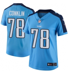 Nike Titans #78 Jack Conklin Light Blue Team Color Womens Stitched NFL Vapor Untouchable Limited Jersey Nike Titans #78 Jack Conklin Light Blue Team Color Womens Stitched NFL Vapor Untouchable Limited Jersey