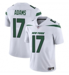 Men New York Jets 17 Davante Adams White 2024 Vapor Untouchable Limited Stitched Jersey Men New York Jets 17 Davante Adams White 2024 Vapor Untouchable Limited Stitched Jersey