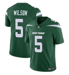 Men New York Jets 5 Garrett Wilson Green Vapor Untouchable Limited Stitched Jersey Men New York Jets 5 Garrett Wilson Green Vapor Untouchable Limited Stitched Jersey