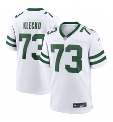 Men New York Jets 73 Joe Klecko White Throwback Player Stitched Game Jersey Men New York Jets 73 Joe Klecko White Throwback Player Stitched Game Jersey