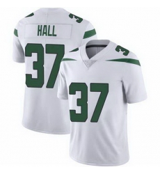 Men New York Jets Bryce Hall #37 White Vapor Limited Stitched Football Jersey Men New York Jets Bryce Hall #37 White Vapor Limited Stitched Football Jersey