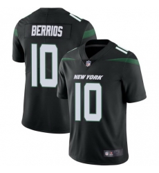 Men's New York Jets #10 Braxton Berrios Black Vapor Untouchable Limited Stitched Jersey Men's New York Jets #10 Braxton Berrios Black Vapor Untouchable Limited Stitched Jersey