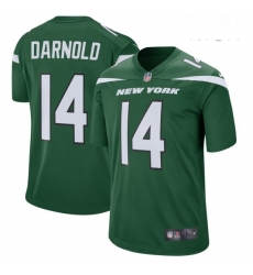 Mens New York Jets 14 Sam Darnold Nike Green Player Game Jersey Mens New York Jets 14 Sam Darnold Nike Green Player Game Jersey