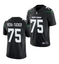Men's New York Jets #75 Alijah Vera-Tucker Black Vapor Untouchable Limited Stitched Jersey Men's New York Jets #75 Alijah Vera-Tucker Black Vapor Untouchable Limited Stitched Jersey