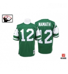 Mitchell and Ness New York Jets 12 Joe Namath Green Team Color Authentic Throwback NFL Jersey Mitchell and Ness New York Jets 12 Joe Namath Green Team Color Authentic Throwback NFL Jersey