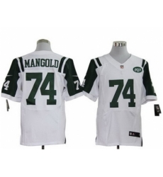 Nike New York Jets 74 Nick Mangold White Elite NFL Jersey Nike New York Jets 74 Nick Mangold White Elite NFL Jersey