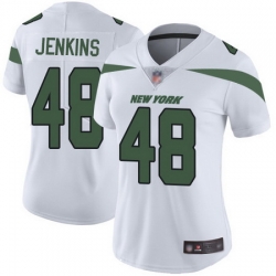 Jets 48 Jordan Jenkins White Womens Stitched Football Vapor Untouchable Limited Jersey