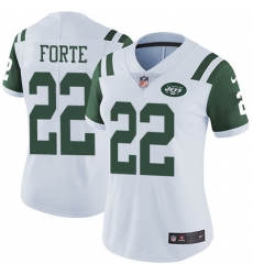 Nike Jets #22 Matt Forte White Womens Stitched NFL Vapor Untouchable Limited Jersey