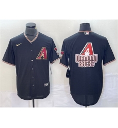 Men Arizona Diamondbacks Black Team Big Logo Cool Base Stitched Baseball JerseyS Men Arizona Diamondbacks Black Team Big Logo Cool Base Stitched Baseball JerseyS